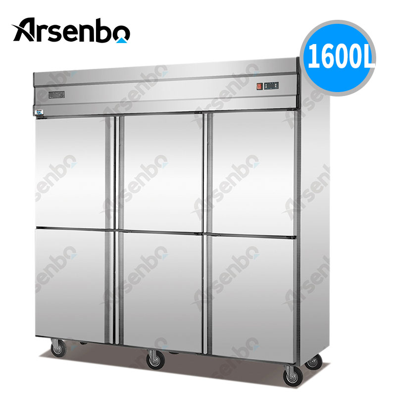 Eco-friendly Upright commercial kitchen refrigerator and freezer air cycle cooling