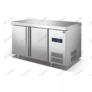 Luxury design commercial kitchen undercounter freezer refrigerator worktable suitalbe for 400*600mm baking pans