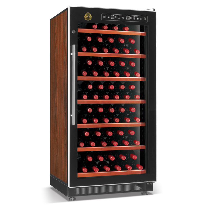 Pretty glory series high efficient compressor wine cooler frost free120W air cooling wine cooler